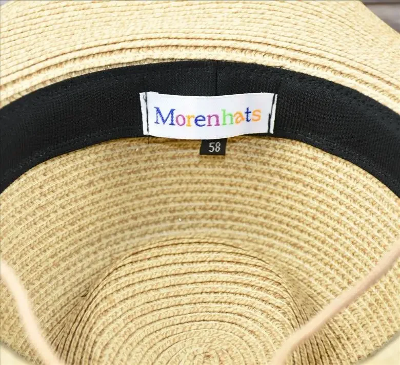 New XL Big Size 62cm Panama Jazz Straw Hat for Women Men Dig Out Summer Beach Sun Hat Windproof Folding Rope UV Protection Hat