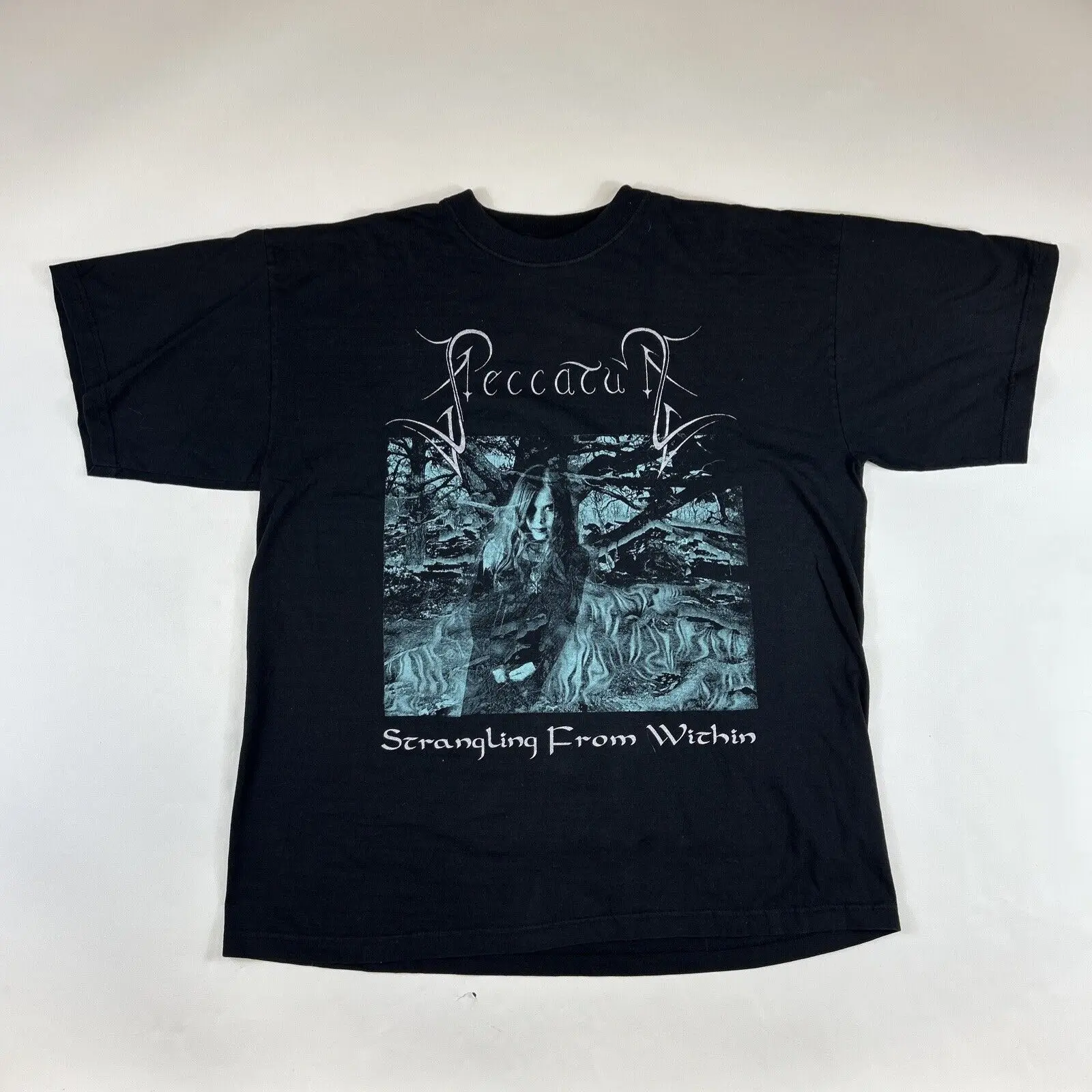 Vintage Peccatum T Shirt Strangling From Within Size Xl