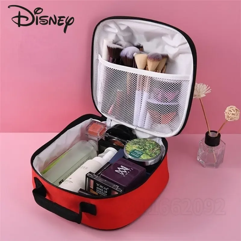 Disney New Mickey Fashion Women\'s Cosmetic Bag Large Capacity Portable Cosmetic BagOrganizer High Quality Cute Cosmetic Box