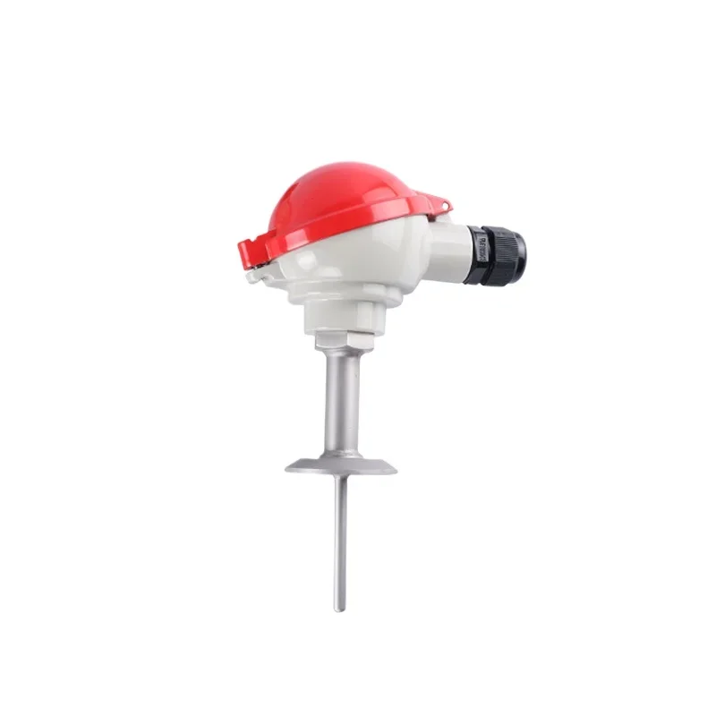 Temperature Sensor, Armored Thermocouple Type K Output 4-20mA High Precision PT100 Temperature Transmitter