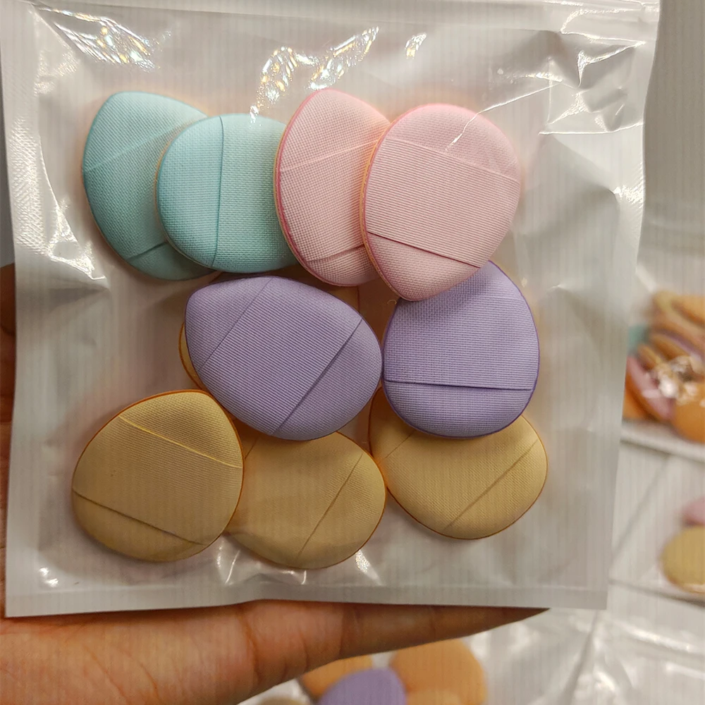 10pcs/Set Mini Finger Makeup Puff Face Cosmetic Eye Beauty Makeup Tool Cosmetic Applicator Makeup Puff Accessorie