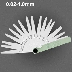 0.02-1.00mm 17 Blades Feeler Gauge Metric Gap Filler Gage Measurment Tool For Engine Valve Adjustment