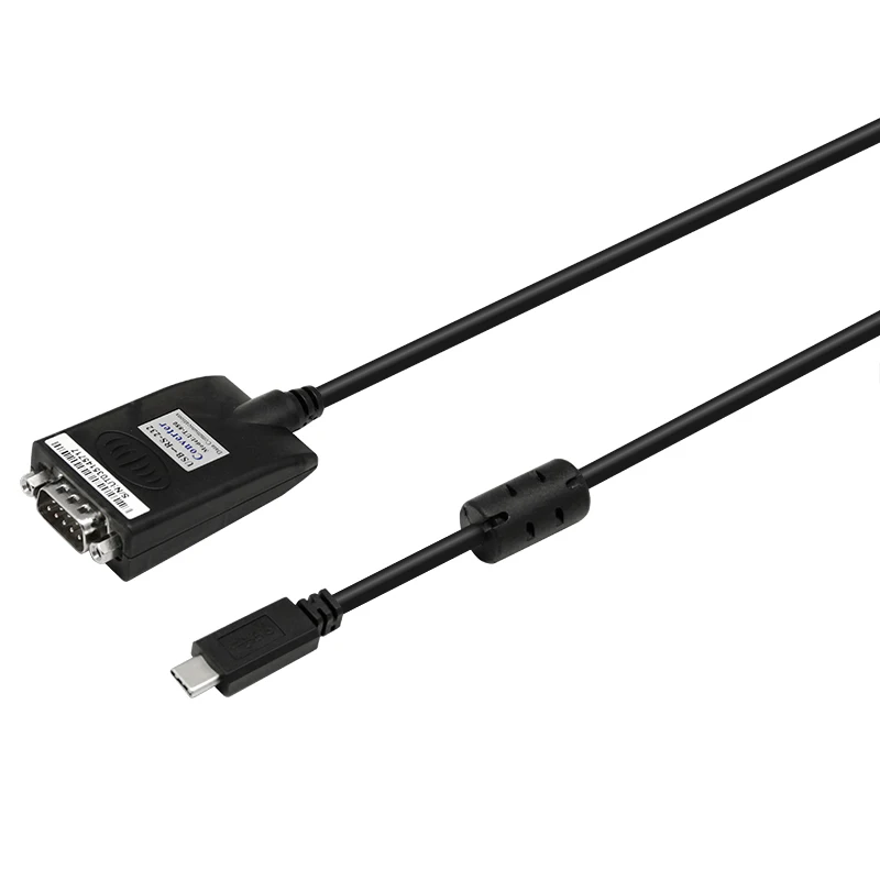 UOTEK 4.92ft USB 3.0 Tipe C ke RS232, konverter USB-C pria DB9 kabel RS-232 dengan UT-880-TC pelindung lonjakan cincin magnetik