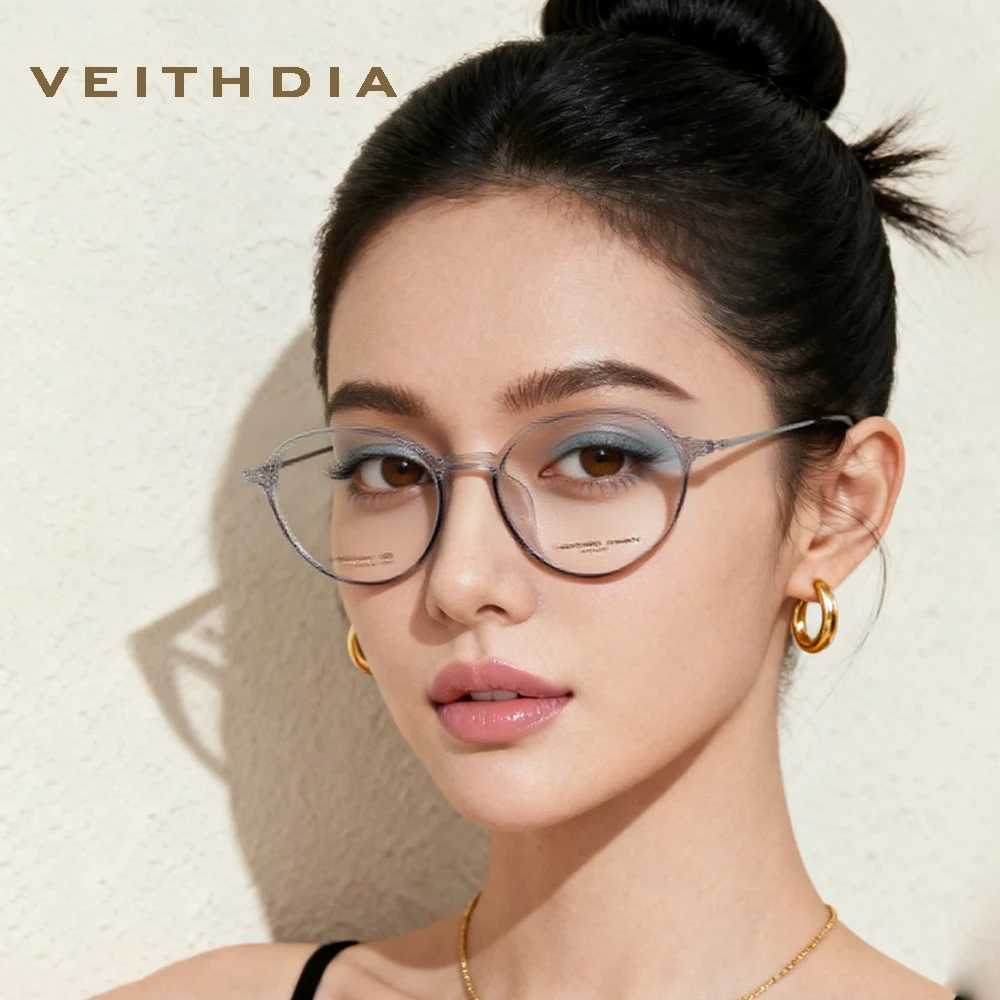 

VEITHDIA Новое поступление оправа для очков с защитой от синего луча оптическая мощность оправа из титанового сплава линзы компьютерные очки для чтения EF71680