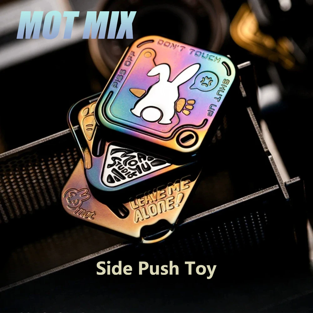 

(Предпродажа)MOT Finger Beating Fork EDC Side Push Harsh Rabbit Dingding MIX Fingertip Metal Push Brand Декомпрессионная игрушка