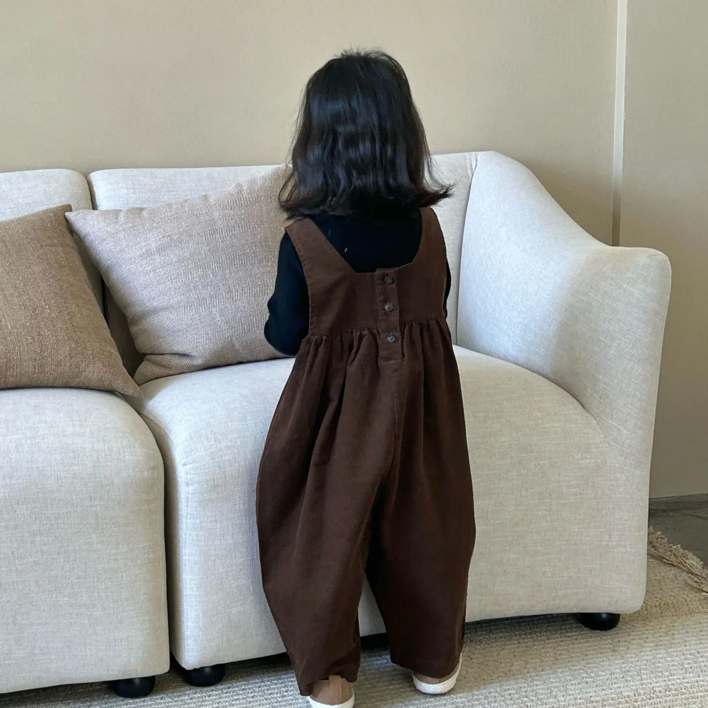 Kids Pants Autumn New Childrens Clothing Korean Girl Letter Embroidery Corduroy Rompers Jumpsuits 2024 Fashion Loose