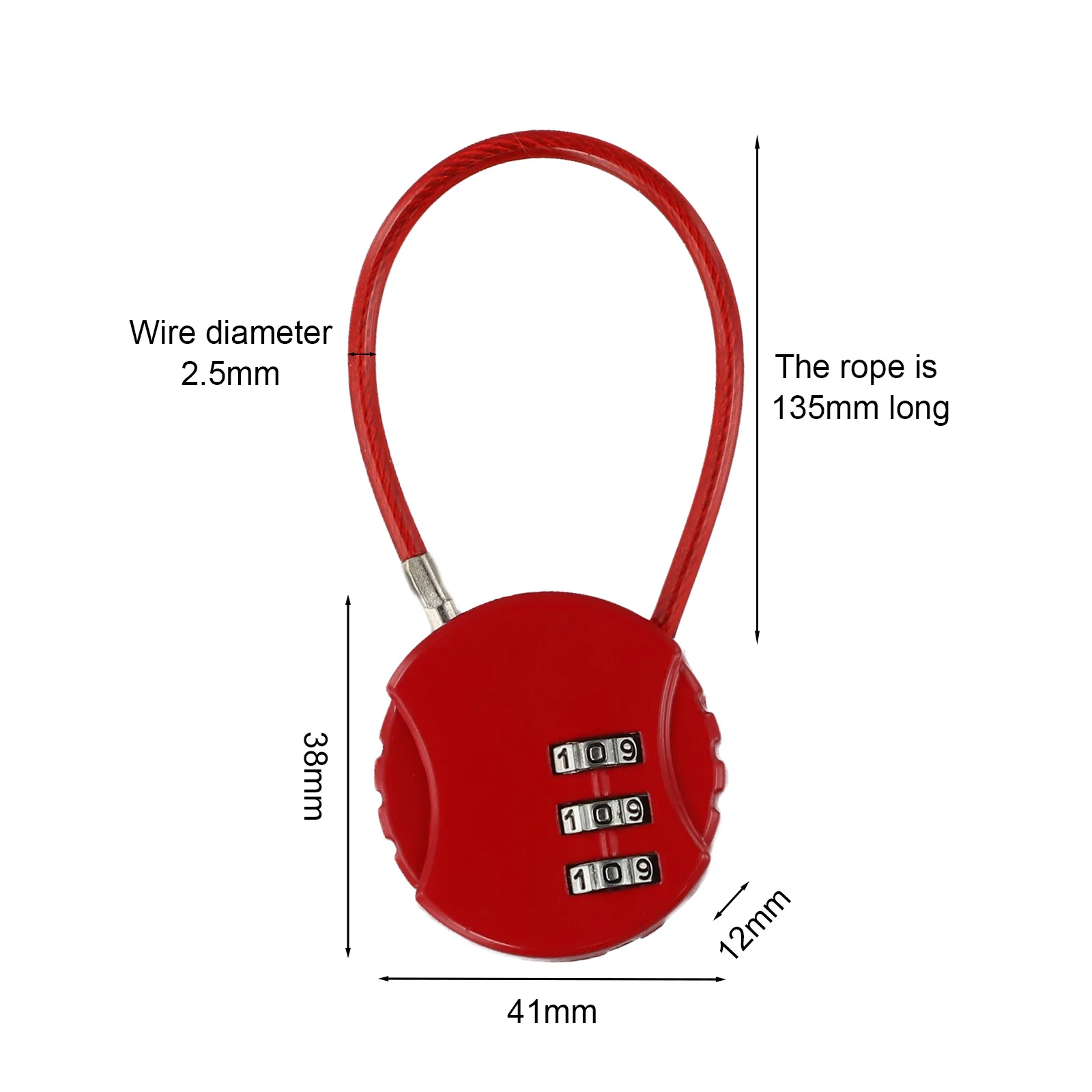 Black Combination Padlock Keyless Security Lock Locker Gym Locker Lock Scratch-resistant Coating Lightweight Design