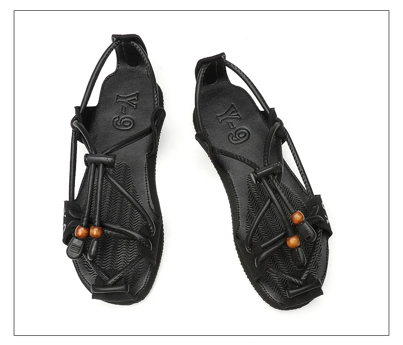 Summer Men Sandals New High Quality Leather Mens Casual Shoes Outdoor Men Leather Sandals for Men Beach Shoes Roman Men's Shoes