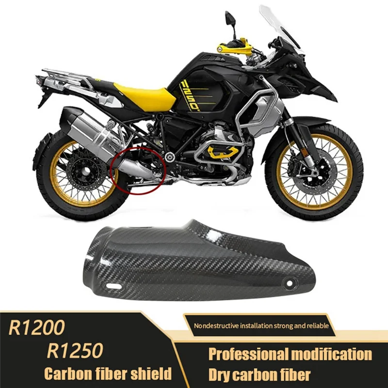 

ABIB -Motorcycle Exhaust Muffler Pipe Heat Shield Cover Guard Anti-Scalding Cover For BMW R1200GS 2013-2018 R1250GS 2019-2023