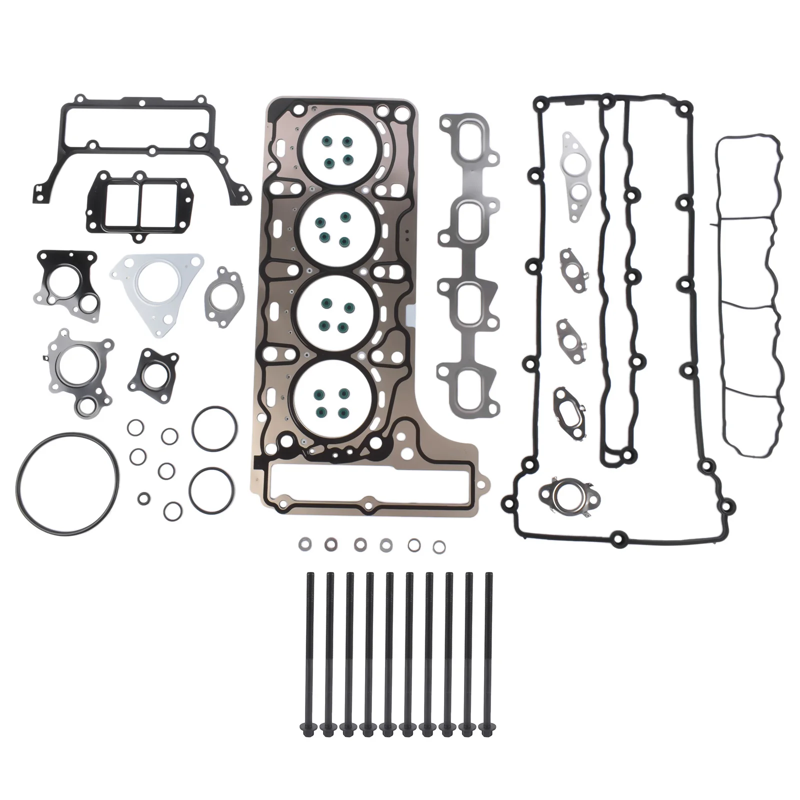 Image of AP02 Zylinderkopfdichtungssatz mit Schrauben für Mercedes-Benz C-Klasse Sprinter 200 220 CDI OM 651 651.911 651.940 6510160569, A6510160569, 6510160369, A6510160369