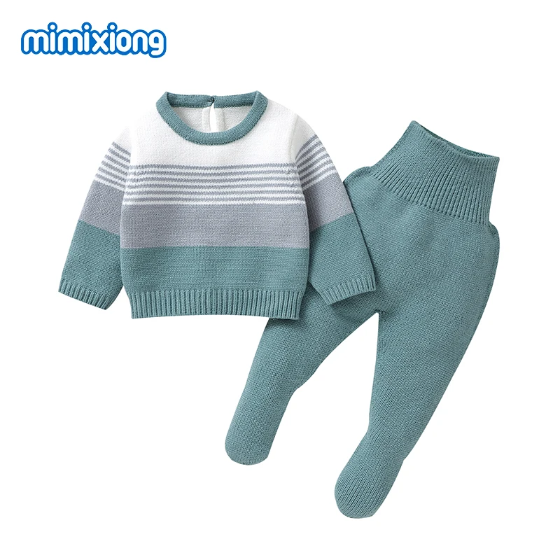 

2pcs/Set Baby Long-Sleeve Sweater Shirts+Trousers Clothes for Newborn Infant Boys Girls Autumn Winter Tracksuits Toddler Outfits