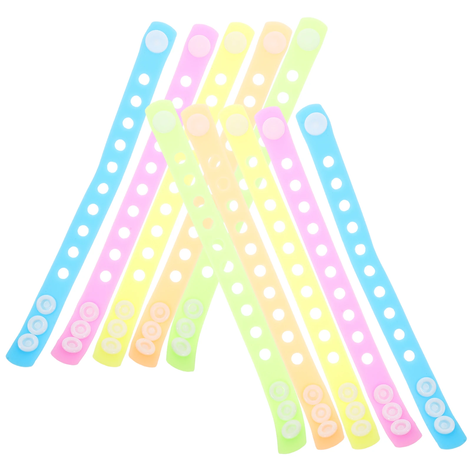 

10 Pcs Luminous Bracelet Glow Accessories Gift Braclets Wristband Party Supplies Glowing Bracelets The Dark Jewelry Favors