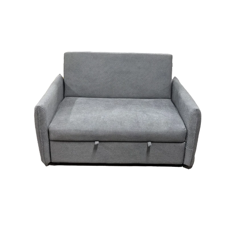 3-in-1 Convertible Loveseat Couch 2-Seater Bed with Pull Sleeper Side Pockets Foldable Design for Living Room Use
