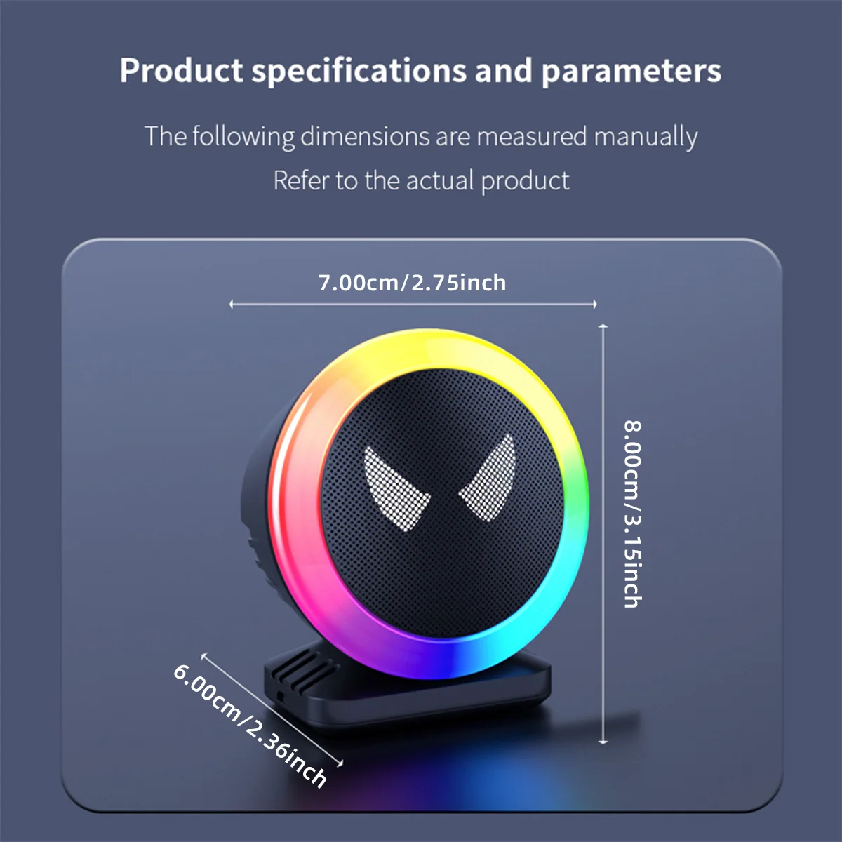 Devil Eyes Car Music Pickup Rhythm Lamp Air Freshener RGB Voice Controlled Rechargeable Atmosphere Light With Cologne Fragrance