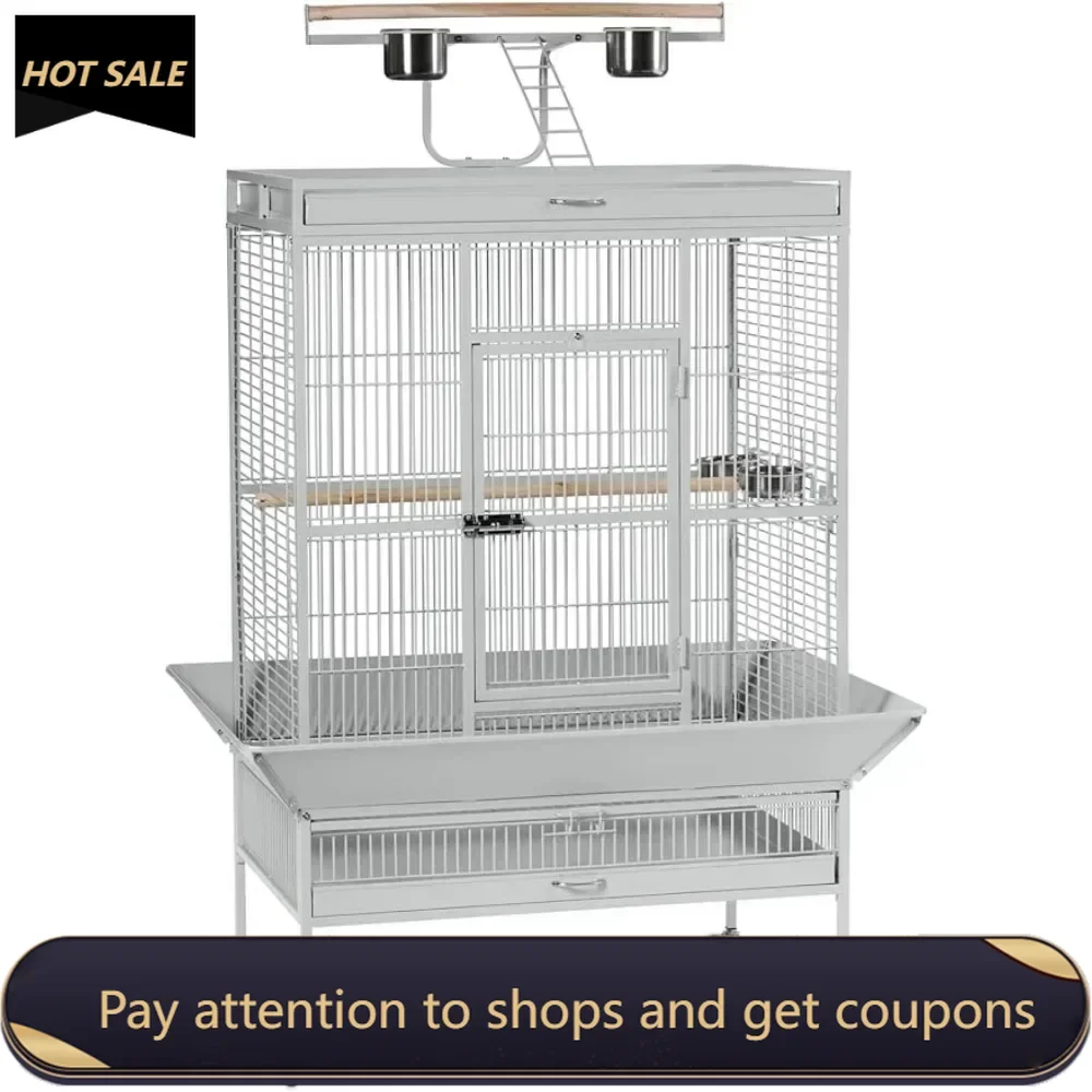 Wrought Iron Select Bird Cage Pewter Hammertone 3151BLK Birds Accessories for Cages Cages|-f-| Houses and Fences Backpacks Hut