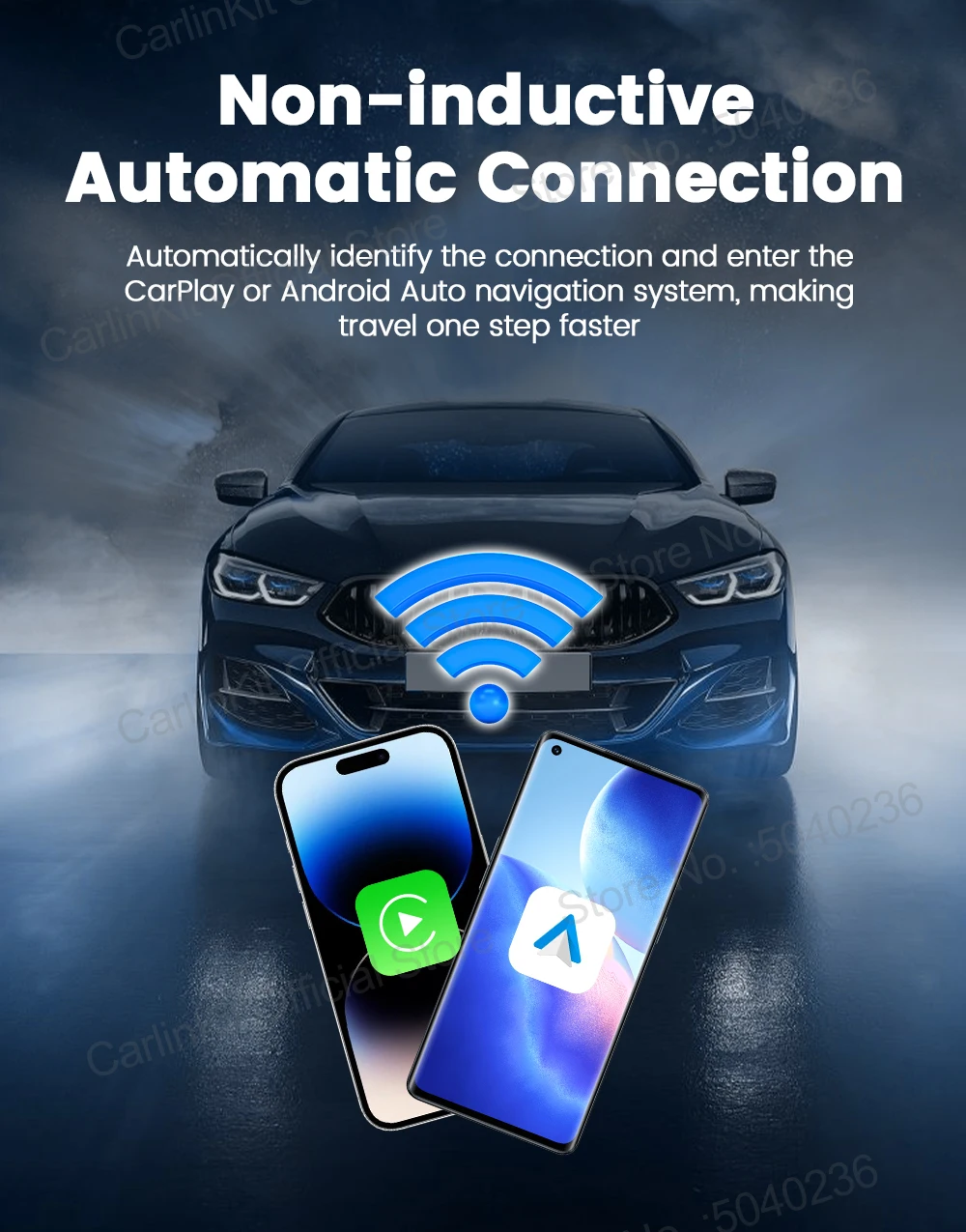 Mini Ultra 2 CarlinKit 5.0 Kabelloser CarPlay Android Auto Adapter Plug & Play WLAN Bluetooth Automatische Verbindung für OEM-Fahrzeuge – Detail 9