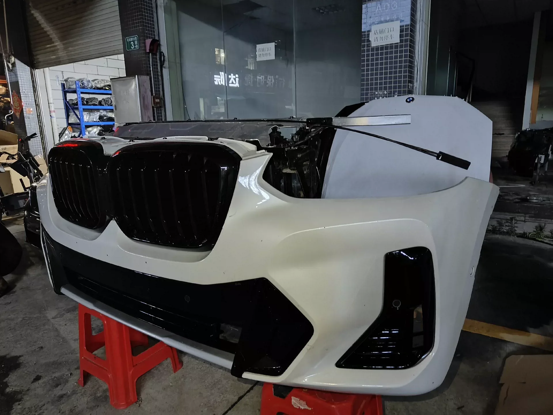 Original for X3 G08 2021 Front Bumper Assembly with Headlamps Grilles Fans M Sport Nosecu 6