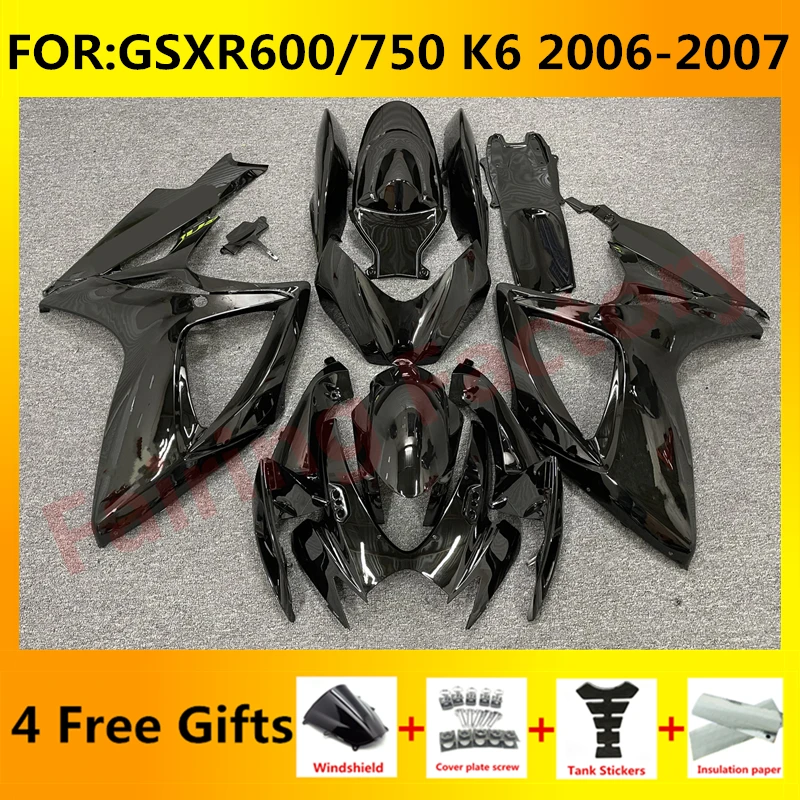 

Новый комплект обтекателей для мотоцикла ABS Подходит для GSXR600 750 06 07 GSXR 600 GSX-R750 K6 2006 2007 полный обтекатель черного цвета