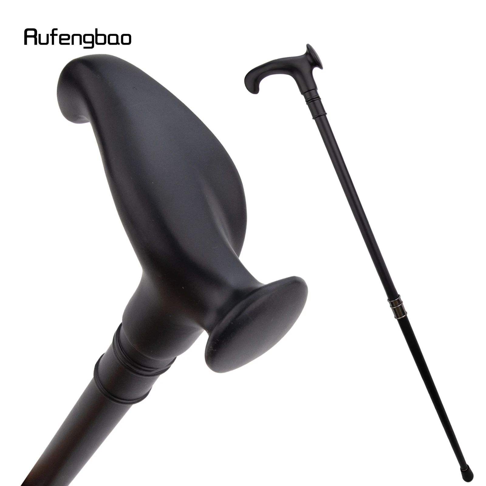 Black Ergonomics Alloy Fairy Wands Spiral  Right Hand Walking Cane Walking Stick Wand Cosplay Wedding Birthday Party Stick 92cm