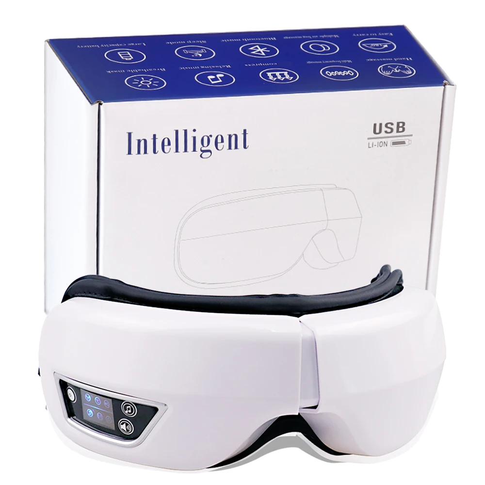 

Electric 6D Smart Eye Massager Airbag Compress Vibration Eye Massage Care Instrument Eye Relax Fatigue Bluetooth Music SleepMask