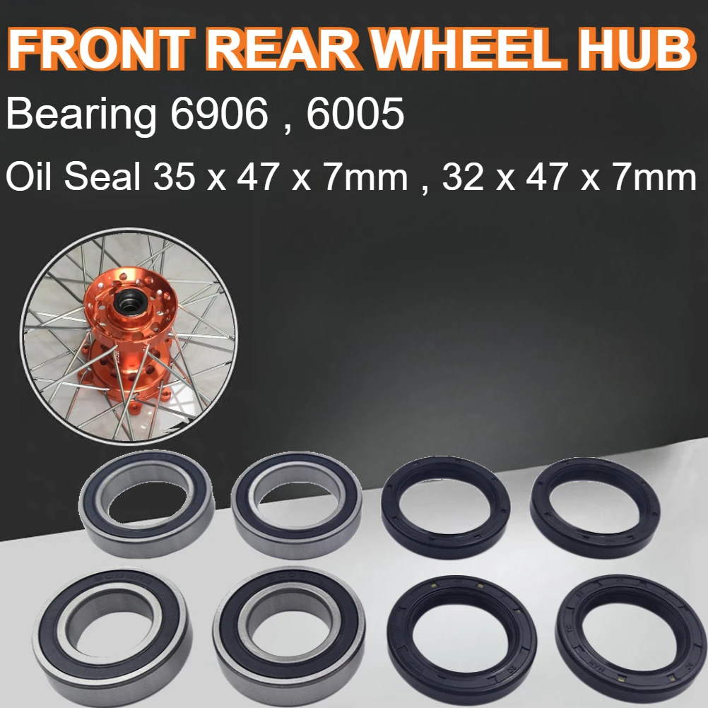 2 Pair Motocross Front Rear Wheel Bearing Hub Oil Seal Kit For KTM EXC SX XCF MXC HUSQVARNA TE FC FE 250 450 525 TC125 2003-2020