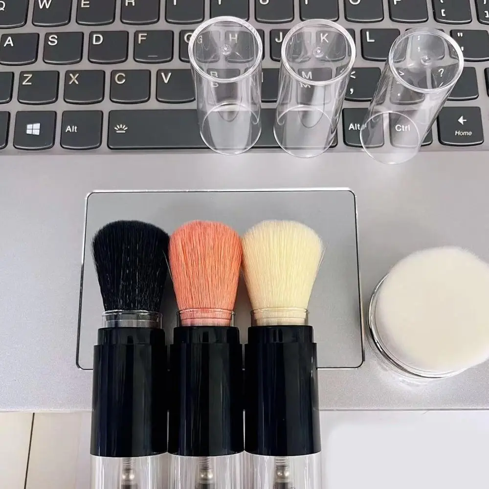Portable Refillable Embossing Powder Brush Reusable Pressed Applicator Brush Travel Makeup Brush Beauty Tool