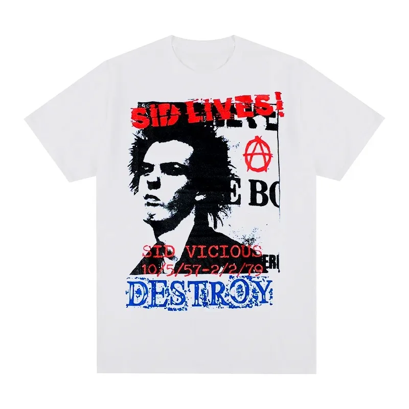 Sid Vicious SID LIVES! graphic unisex commemorate shirt 2026 summer New Men women Rock fashion 100%Cotton Short sleeve Tshirt