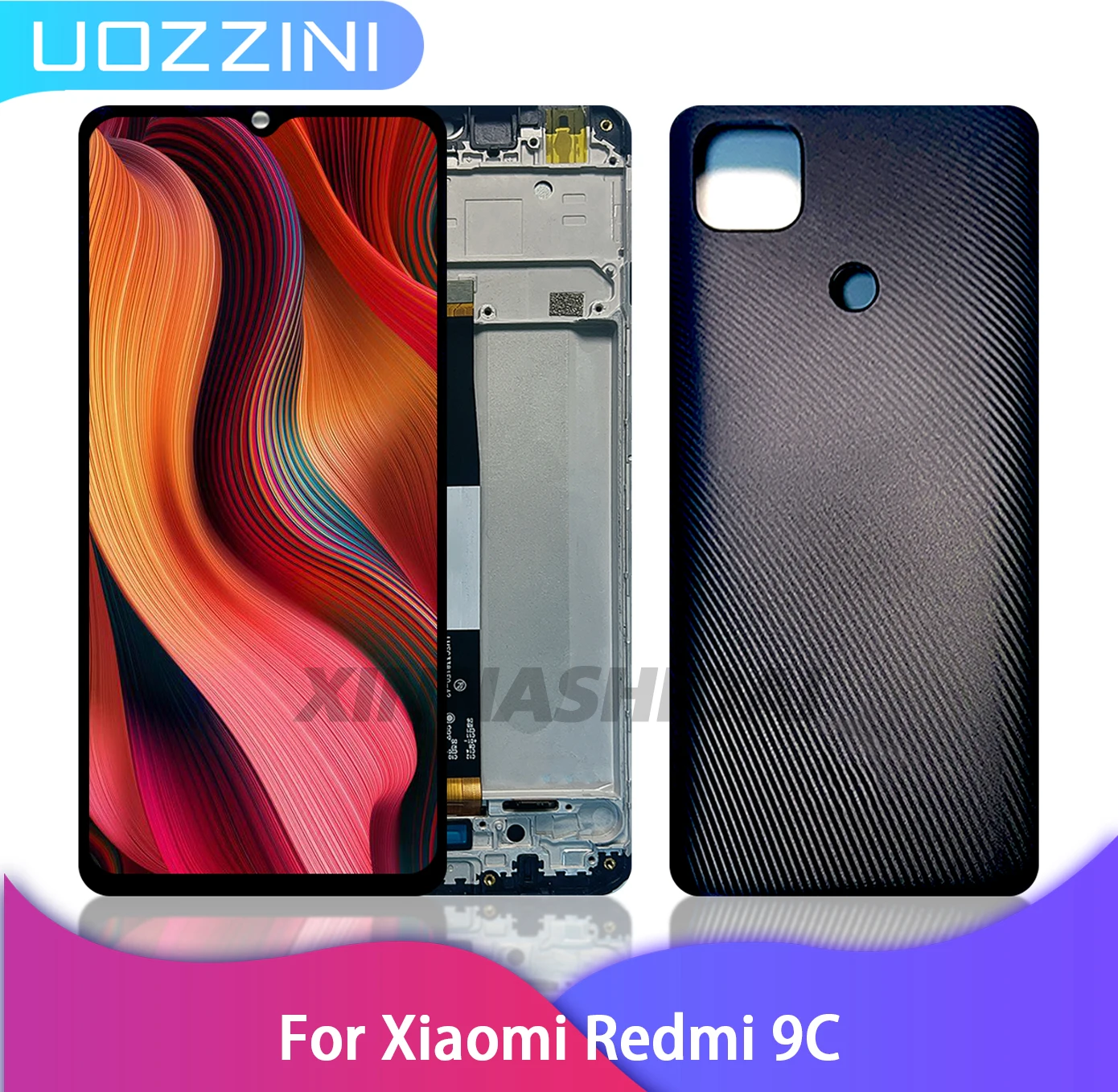 AAA+Tested For Xiaomi Redmi 9C M2006C3MG LCD Display Touch Screen Frame Battey Cover Housing Digitizer Assembly For Redmi 9C