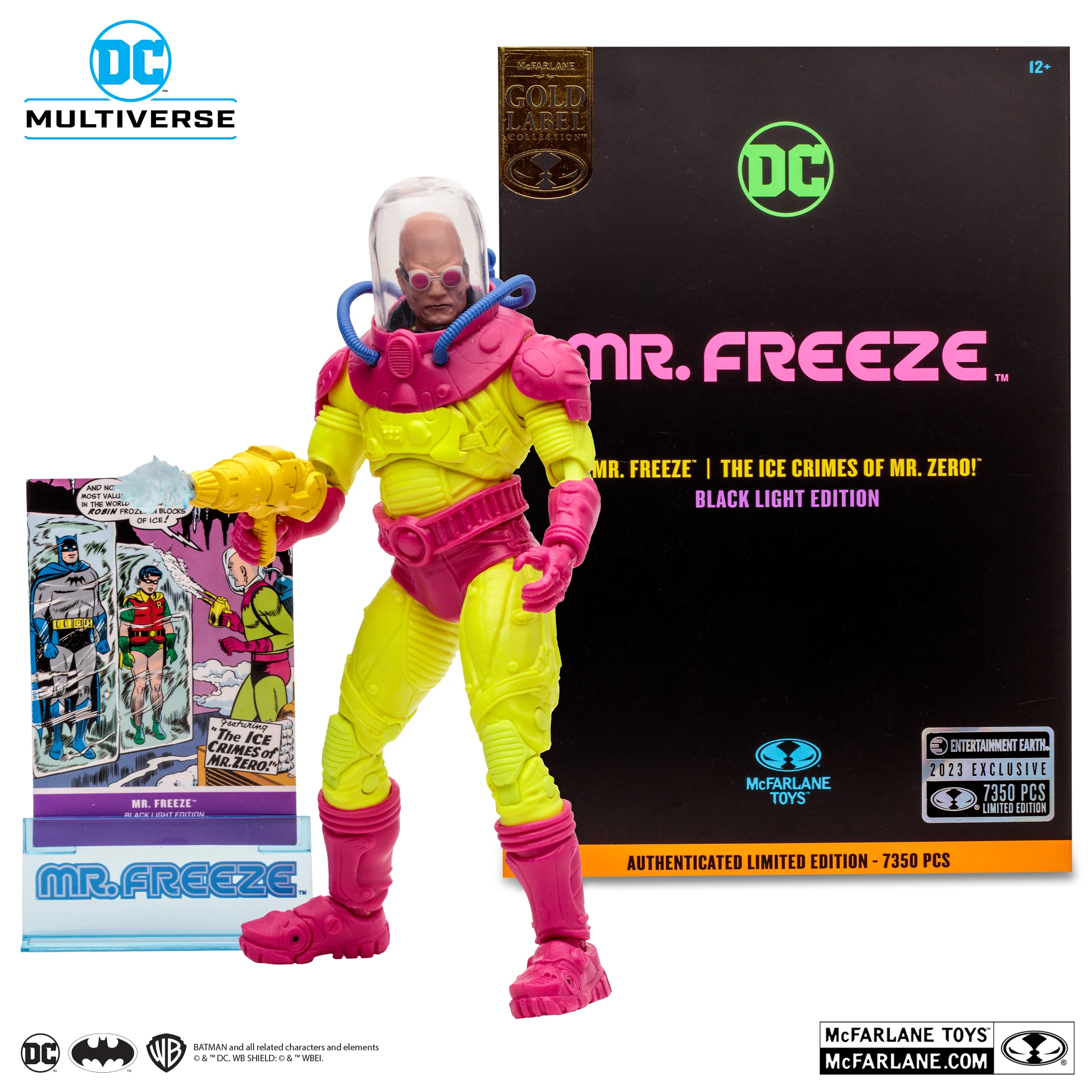 McFarlane Toys MR.FREEZE (THE ICE CRIMES OF MR. ZERO) BLACK LIGHT EDITION (GOLD LABEL) DC Multiverse, 7-inch Action Figure