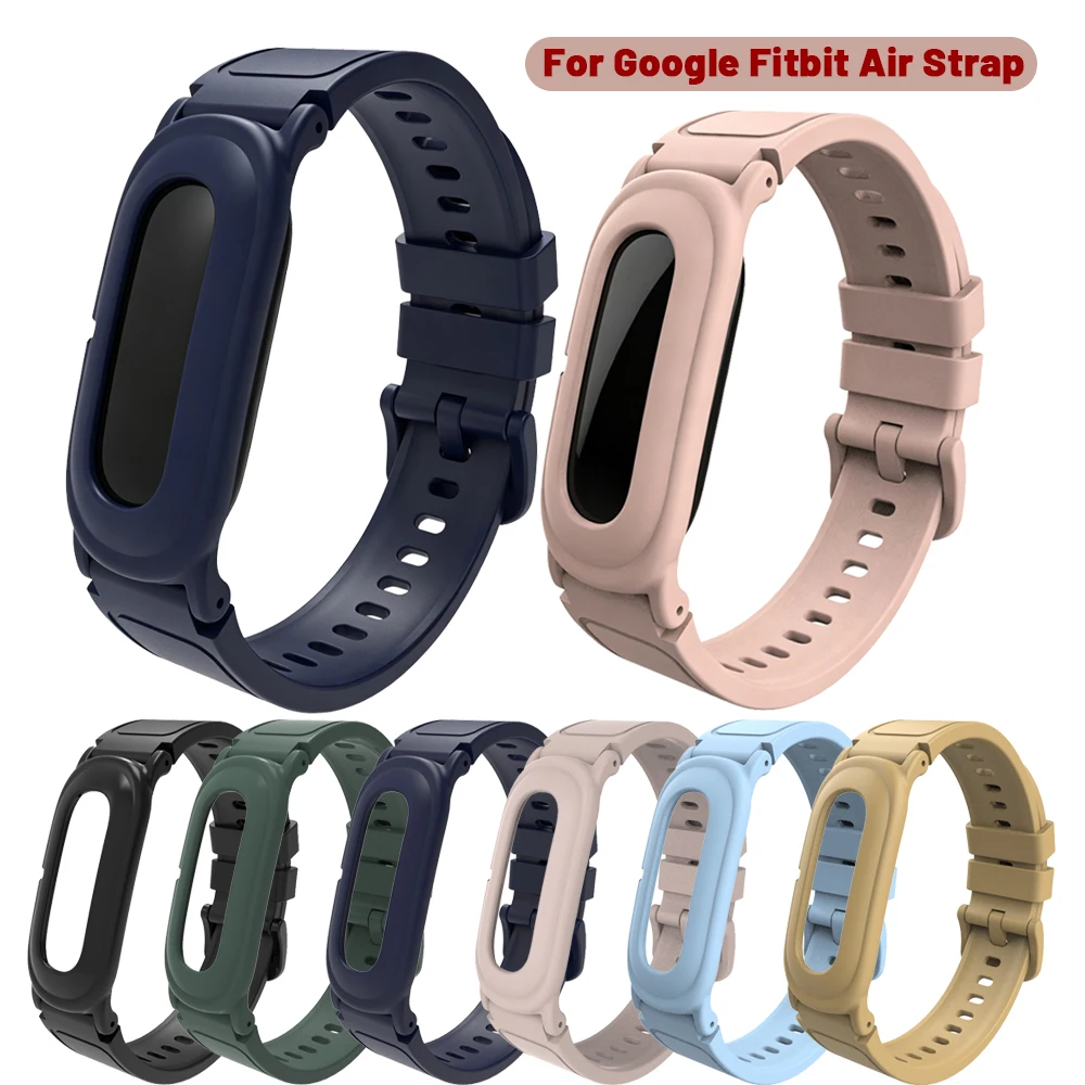 2-in-1-Uhrenarmband für Google Fitbit Air, Armbandgehäuse + Silikonband, Correa-Uhrenarmbänder, Armband für Google Fitbit Air-Zubehör