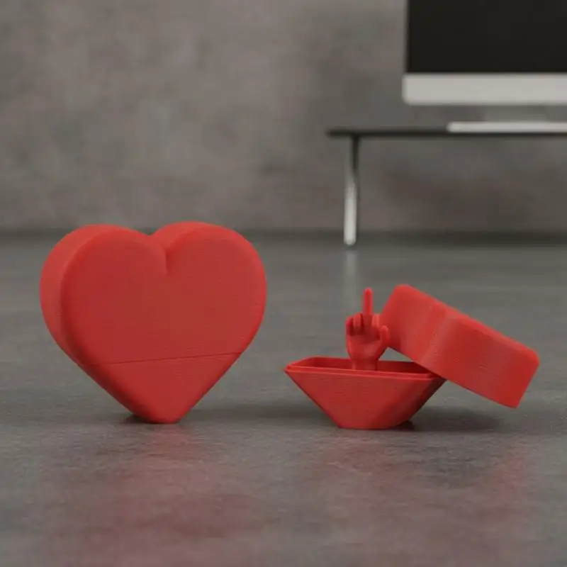 3D Printed Heart Shaped Surprise Box Funny  Hidden Decor Novelty Prank Toy Romantic Joke Gift For Valentine