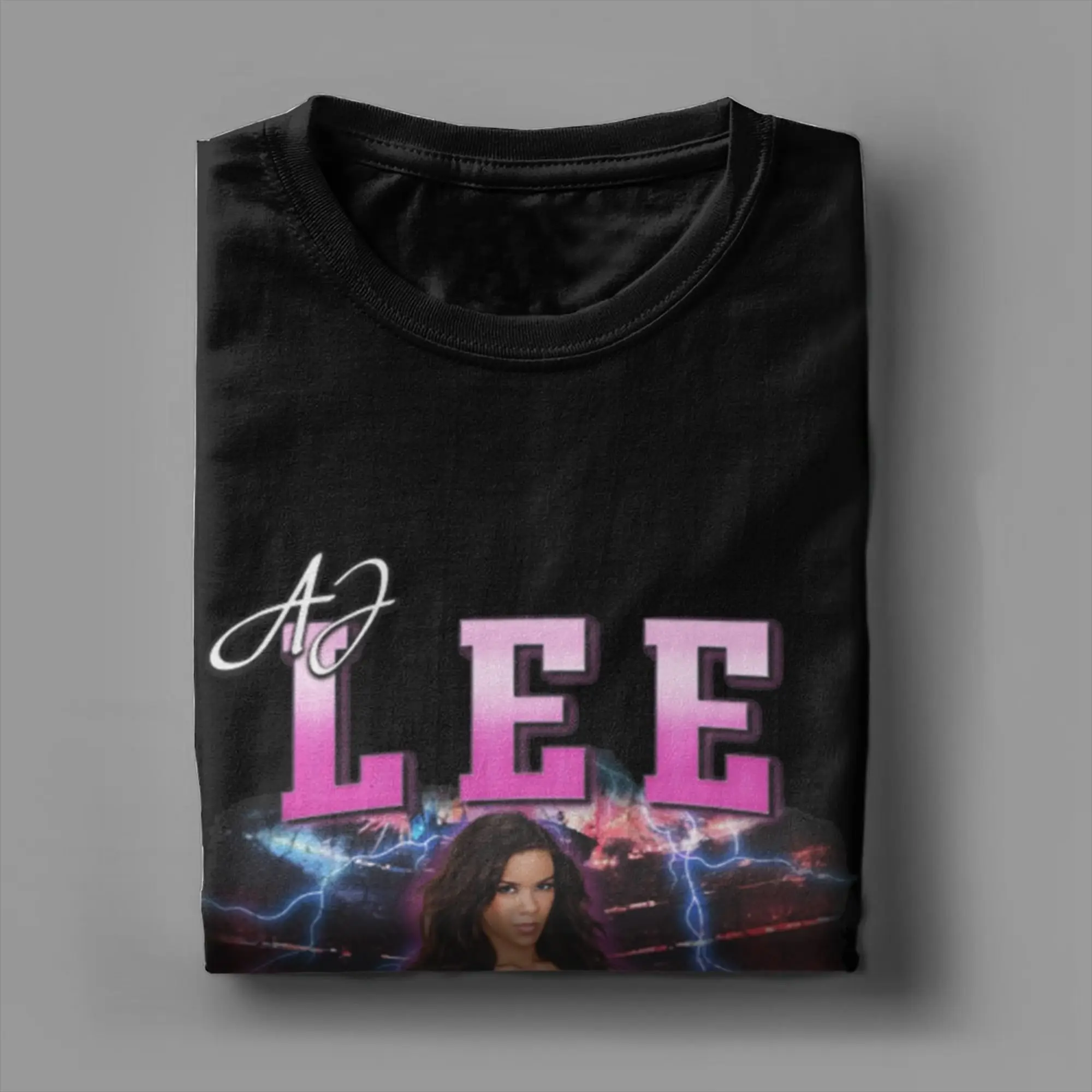 الرجال AJ Lee Love Bites تي شيرت 100% ملابس قطنية خمر قصيرة الأكمام الياقة المستديرة تي شيرت تي شيرت مطبوع #4