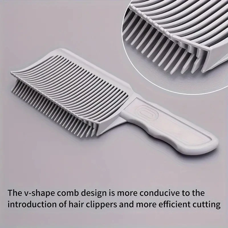 Fading Comb Professional Barber Clipper Blending Flat Top Hair Cutting Comb For Men Heat Resistant Fade Brush Salon Styling Tool