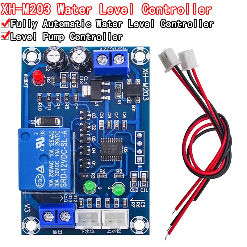 لا � � XH-M203 وحدة تحكم في المستوى المياه التلقائي وحدة تحكم في المستوى المياه مفتاح مستوى المياه مستوى وحدة تحكم بمضخة المياه S18 قطرة شي #1