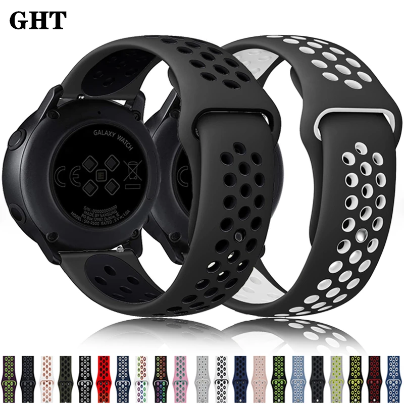 Cinturino da 20mm/22mm per Amazfit GTS/GTR/Bip-U-S/stratos 2 3 bracciale sportivo in Silicone per Samsung Galaxy Watch4/5/5pro HuaWei watch GT