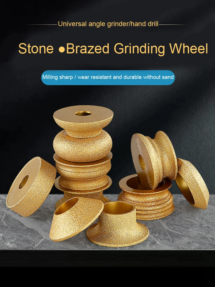 Marble granite grinding wheel French edge tile trimming grinding wheel slotted grinding round edge angle grinder grinding head