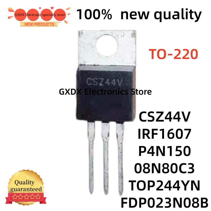 5-10Uds new IRF1607 STP4N150 P4N150 08N80C3 SPP08N80C3 TOP244YN CSZ44V FDP023N08B TO-220 Electronic components, MOS MOSFETS