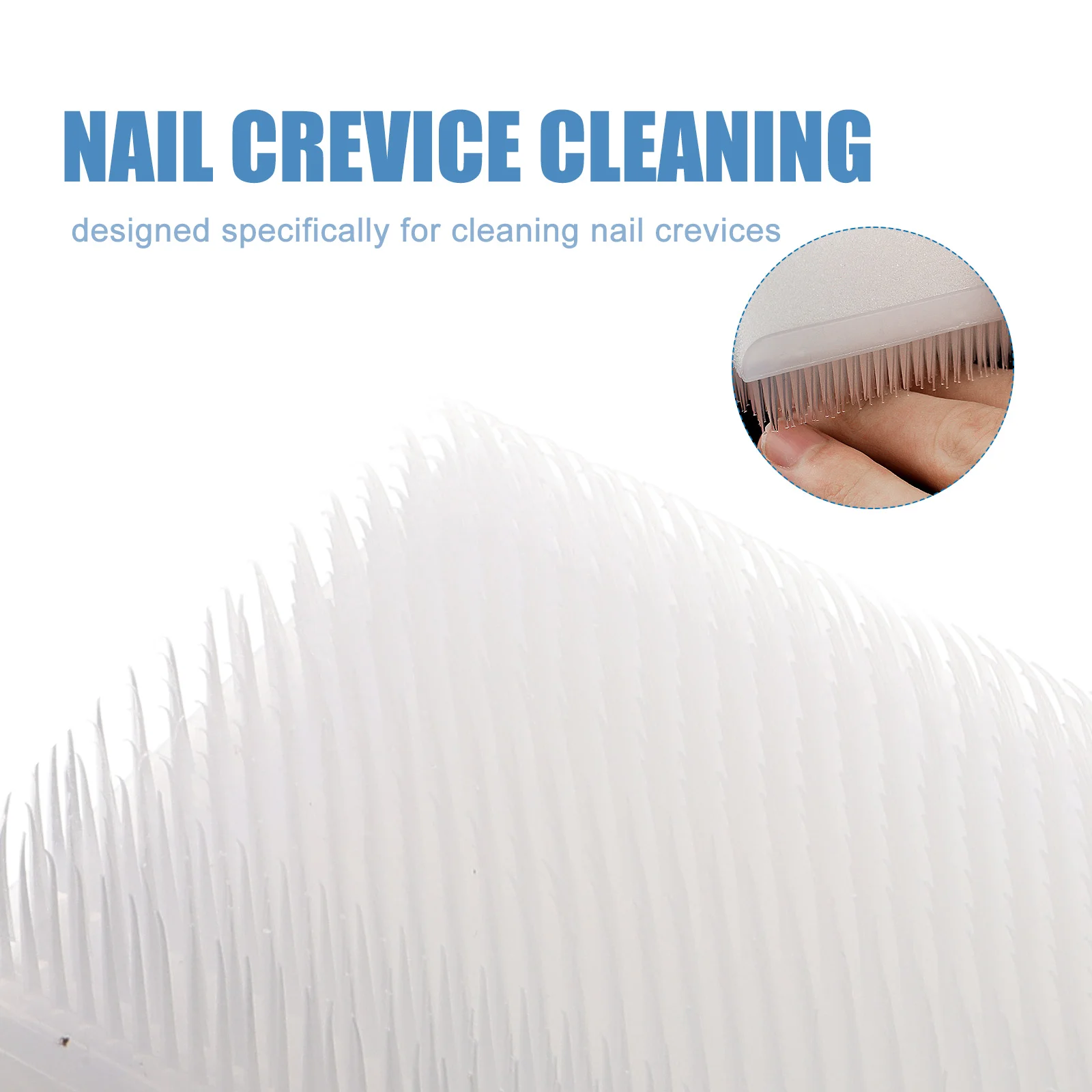 2 uds cepillo exfoliante de uñas herramienta de lavado de manos con cerdas de cabeza de esponja suave y esponja para limpieza de huecos de uñas