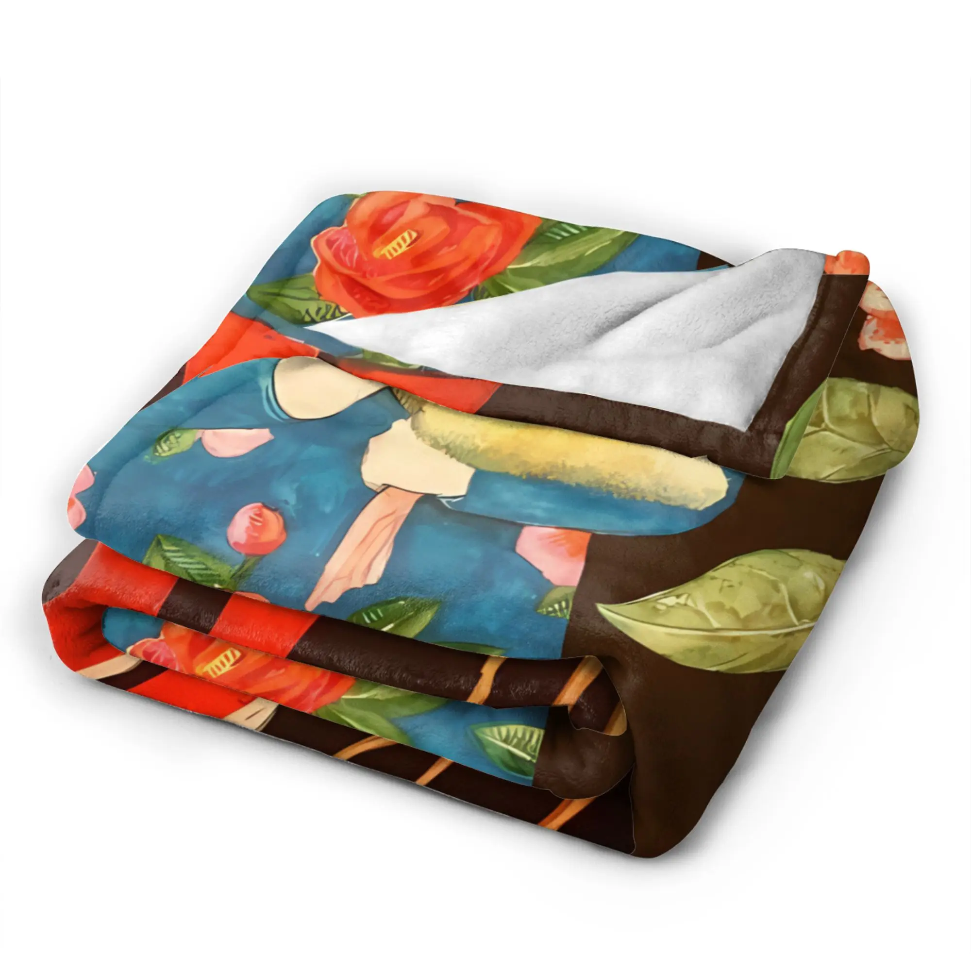 Kitty Art Artist Y-Yuko H-Higuchi Warm Soft Blanket  Students Plush Throw Blanket Trend Bedroom Flannel Bedspread Sofa Bed Cover