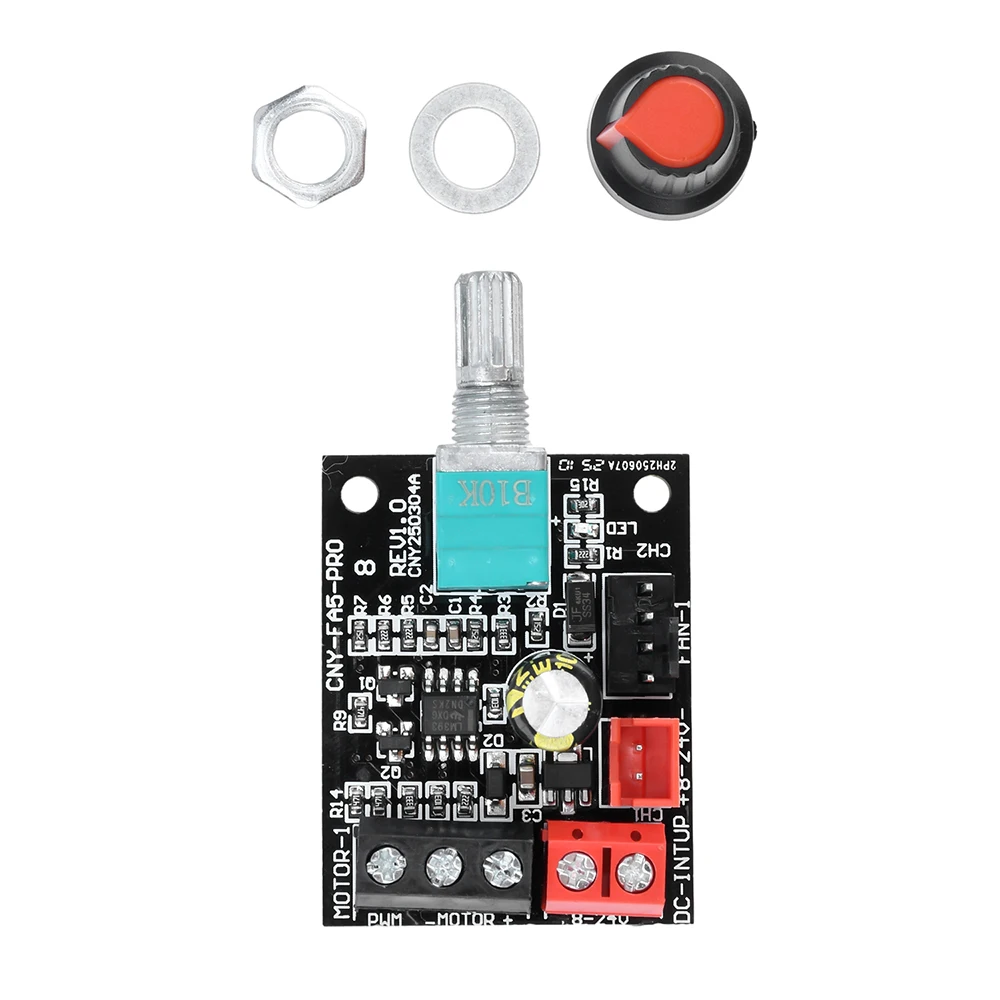 

4 Pin Low Power Mute Fan Governor PWM Speed Controller For Computer Case Fans and DC Brushless Motor