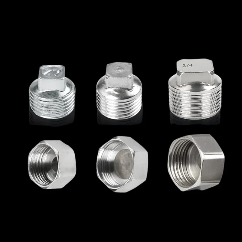 1/4 "3/4" 1 "Incistainless Steel Plug Male Thread Female Thread 4" Pipe Cap