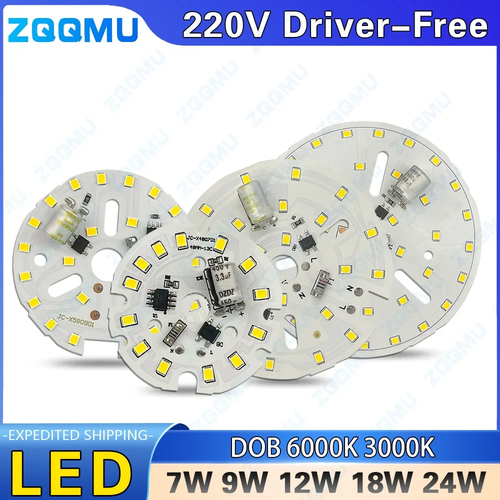 5W 7W 9W 12W 18W 24W LED DOB Chip SMD 2535 Light Source for Bulb Downlight Spotlight Integrated Board DIY Lighting Module High