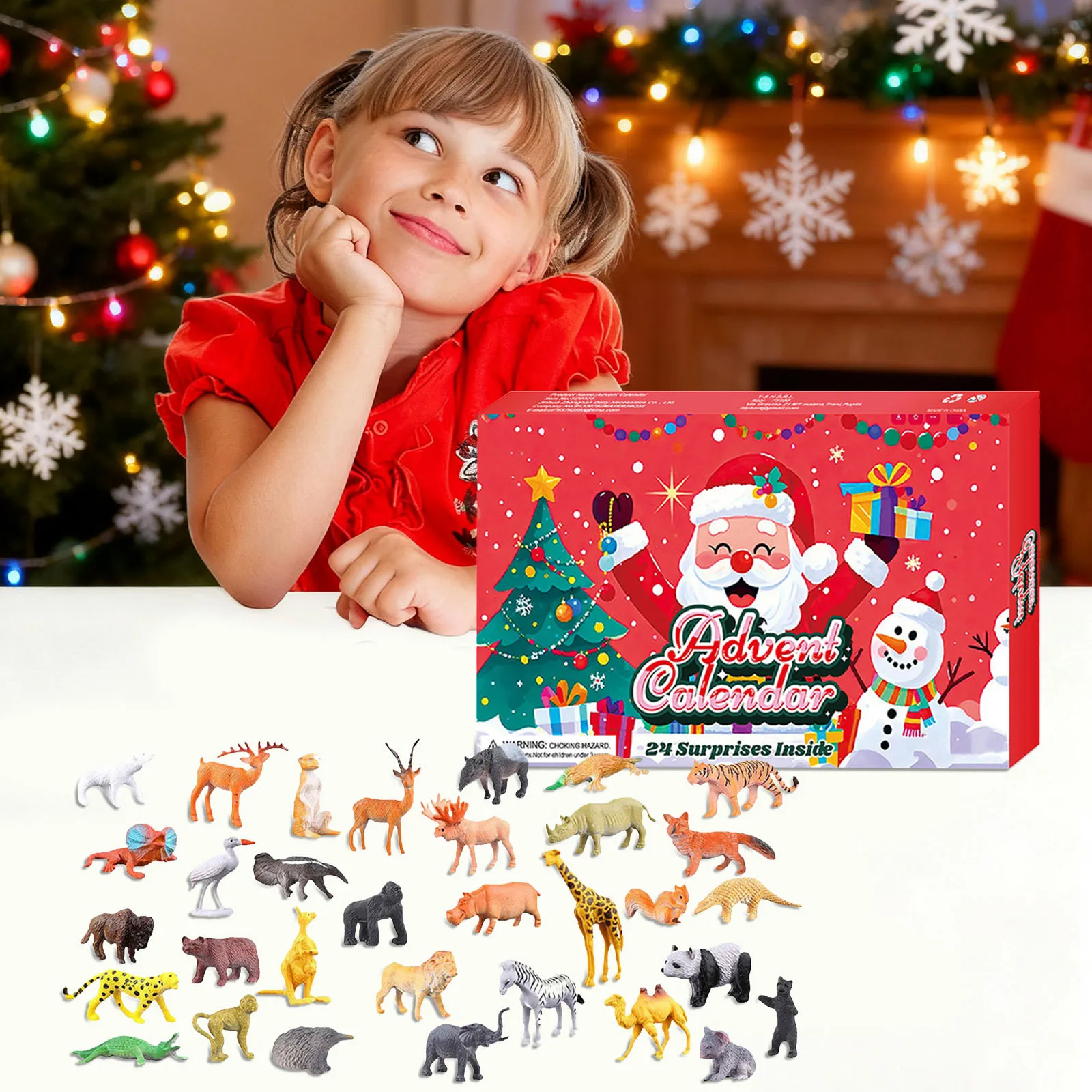 Timer for Kids Large Christmas Series Holebox Tear Off Box 24 Day Countdown Calendar To Halloween Christmas Countdown Bags