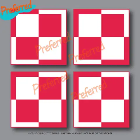 4 X POLAND Polish Air Force Aircraft Roundels Vinyl Stickers Decals 50mm for Cup, Laptop,Glass Door，car Cooler Car Sticker Decal