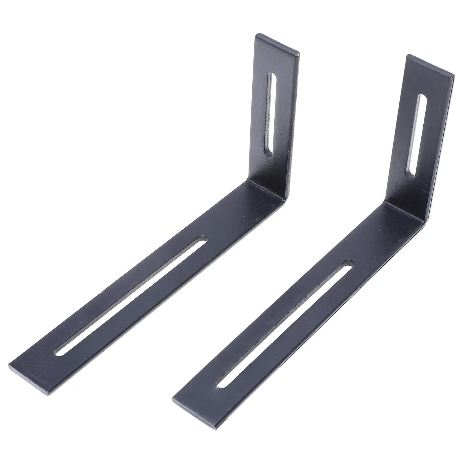 Right-Angle Corner Braces for Homeowners to Improve Corner Joint Strength, 2-Piece Black Iron L-Shaped Supports