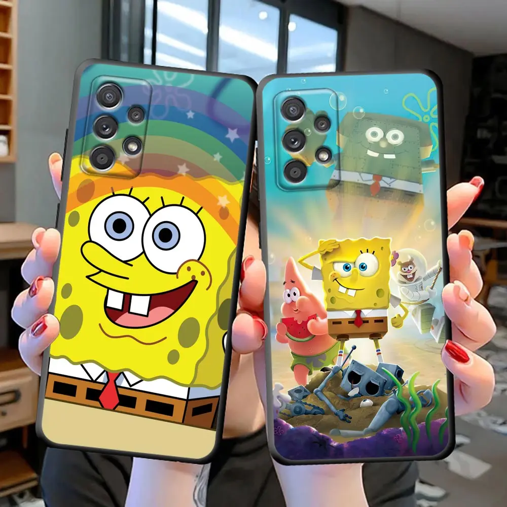 Phone Case For Samsung Galaxy S23 S22 S21 S20 FE S10 S10E S9 S8 PLUS ULTRA Case Funda Shell Capa Happy S-SpongeBob S-SquarePants