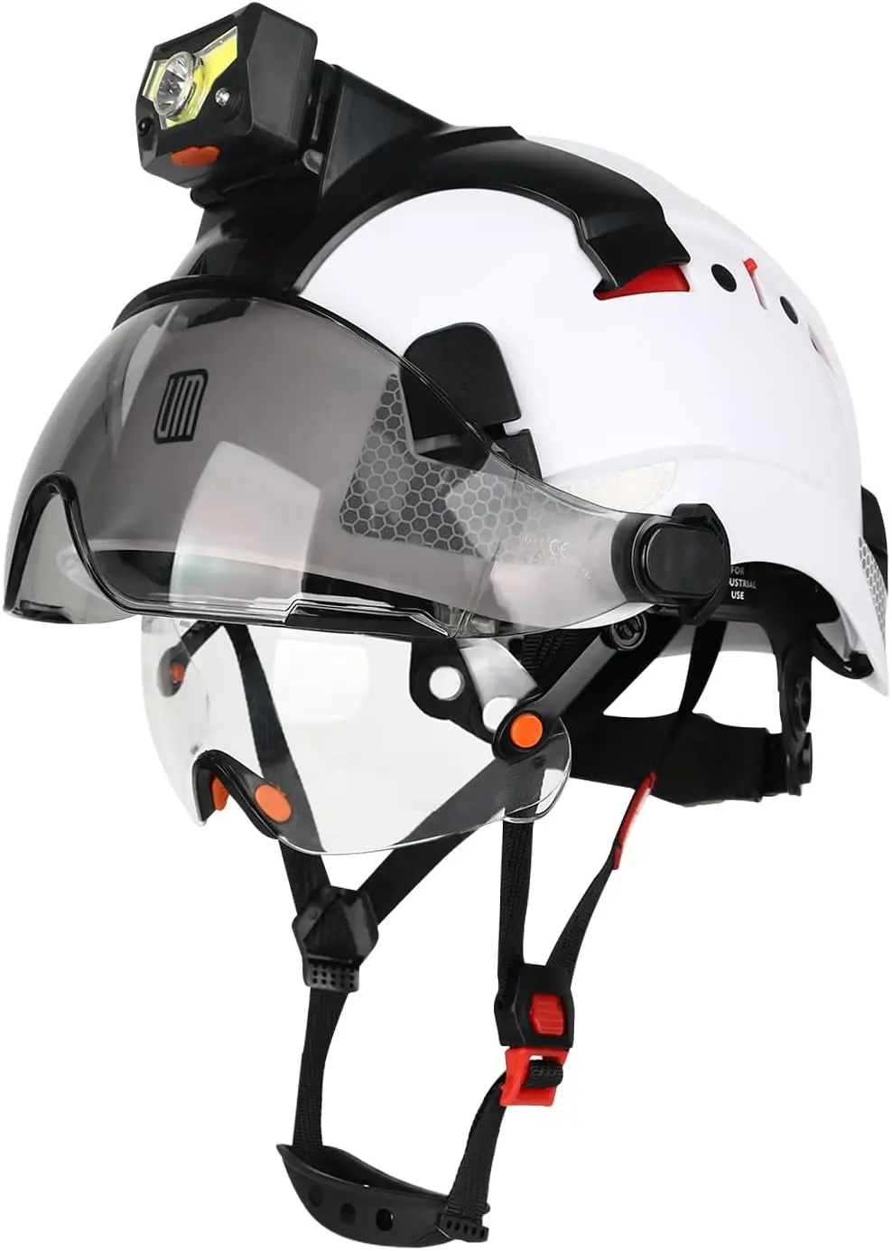 

ANSI/ISEA Z89.1 Certified Safety Helmet with Detachable Headlamp and Visor for Construction Work