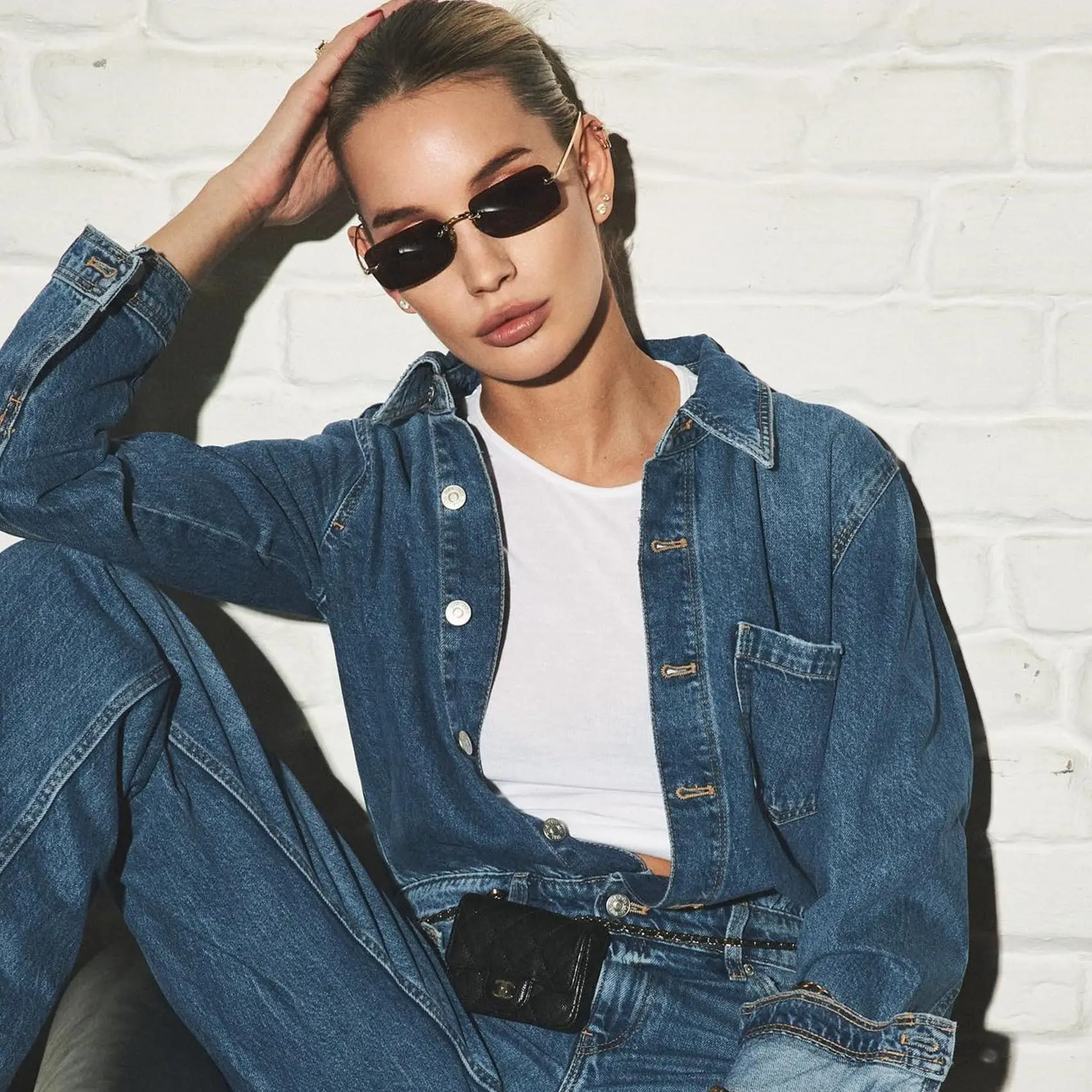 UV400 Simple Rectangular Frame Fashion Glasses Y2K Basic Style Suitable for Daily Commuting