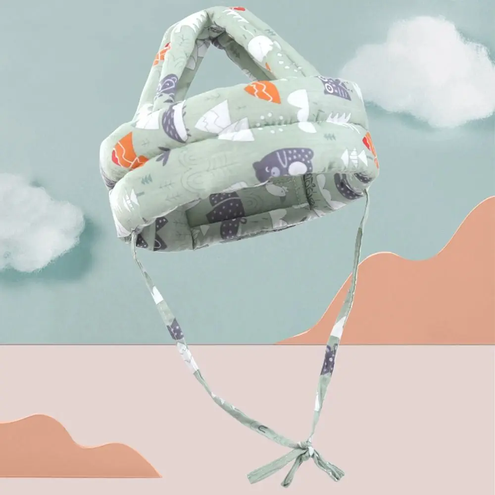 

Useful Adjustable Baby Protection Hat Breathable Safety Head Protection Headgear Soft Cartoon Anti-collision Hat Toddler