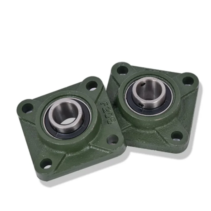 1PC UCF201/UCF202/UCF203/UCF204/ Housing 4 Bolt Mounted Bearing Bore Square Flange Pillow Block